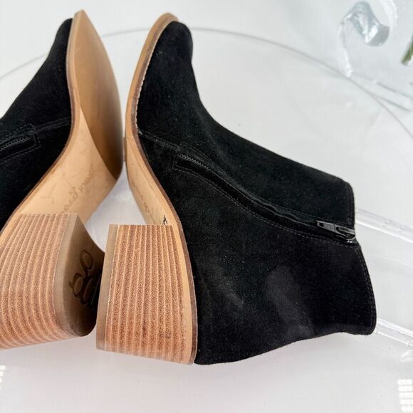 Paul Green Vienna Womens Size 8.5 Shoes Black Suede Ankle Bootie Side Zipper - Picture 9 of 16